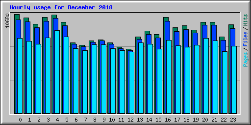 Hourly usage for December 2018