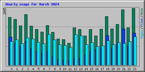 Hourly usage for March 2024