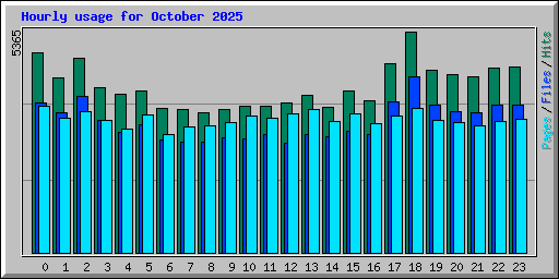 Hourly usage for October 2025