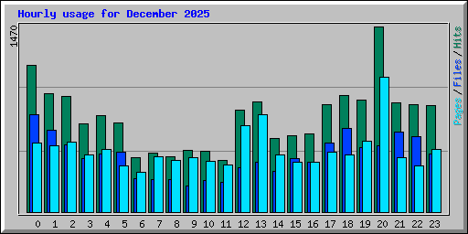 Hourly usage for December 2025